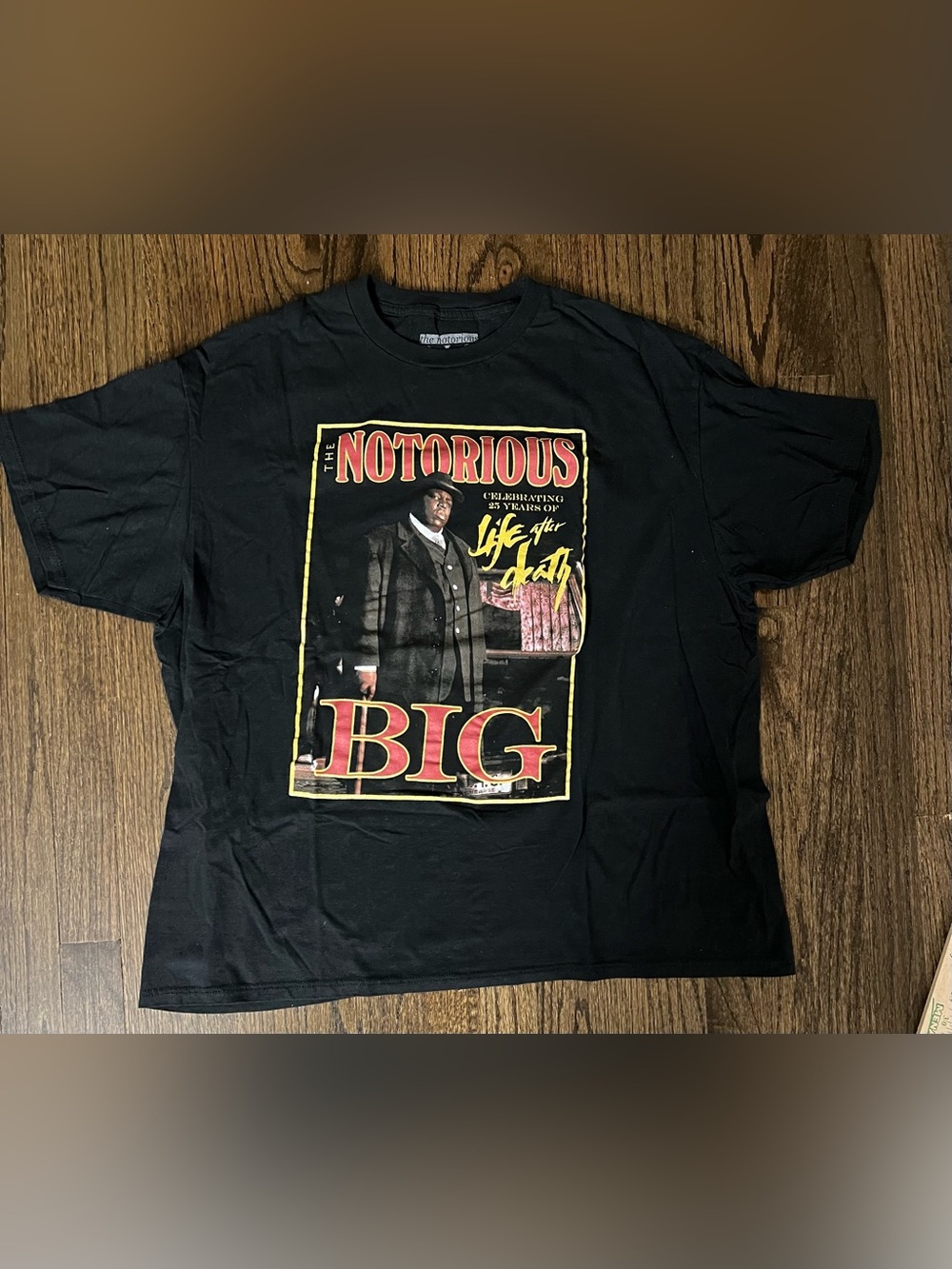 Black Notorious BIG Tribute Graphic Tee - Classic Crew